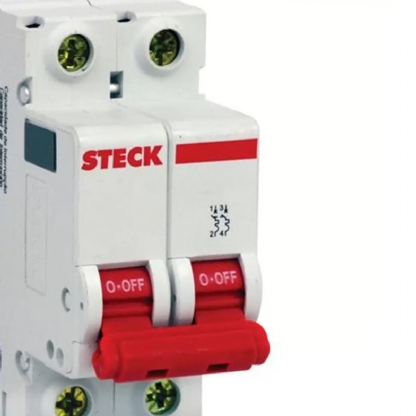 Disjuntor Mini Din Bipolar 10A Curva C 3Ka 230/400V SDD62C10 - Steck