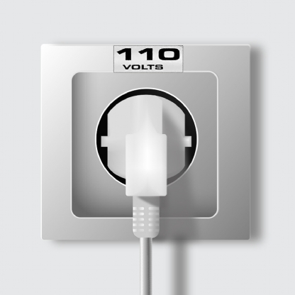 Placa Sinalização Voltagem 110V Poliestireno 5X25Cm Com 16 Unidades - Sinalize