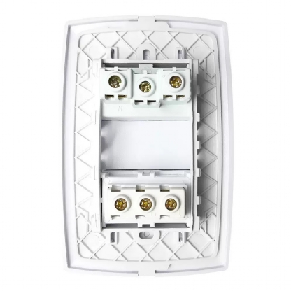 Conjunto 1 Interruptor Simples + 1 Tomada Distanciados 10A 4X2 Home Branco - Blux