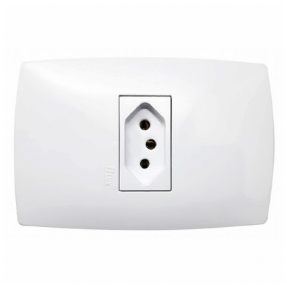 Conjunto 1 Tomada Horizontal 10A 4X2 Home Branco - Blux