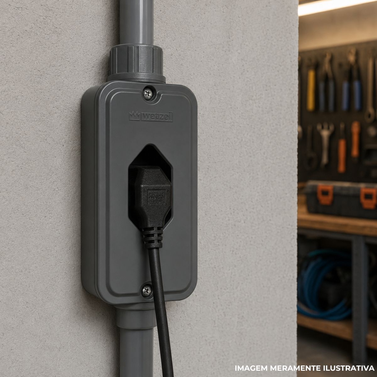 Tampa Condulete 1 Tom Hexagonal Vertical Pvc 1Pol Cz S/Vedação - Tigre