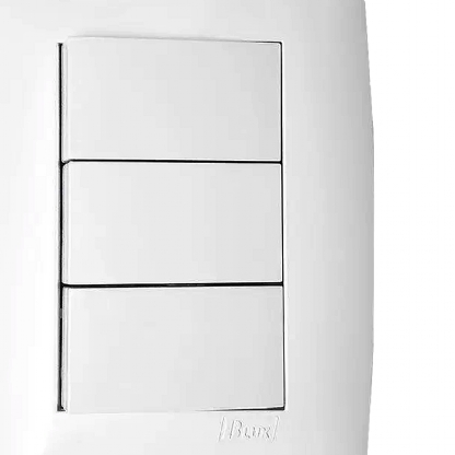 Conjunto 3 Interruptores Paralelo 10A 4X2 Home Branco - Blux