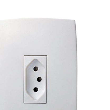 Conjunto 1 Tomada Vertical 10A 4X2 Home Branco - Blux