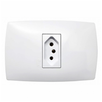 Conjunto 1 Tomada Horizontal 20A 4X2 Home Branco - Blux