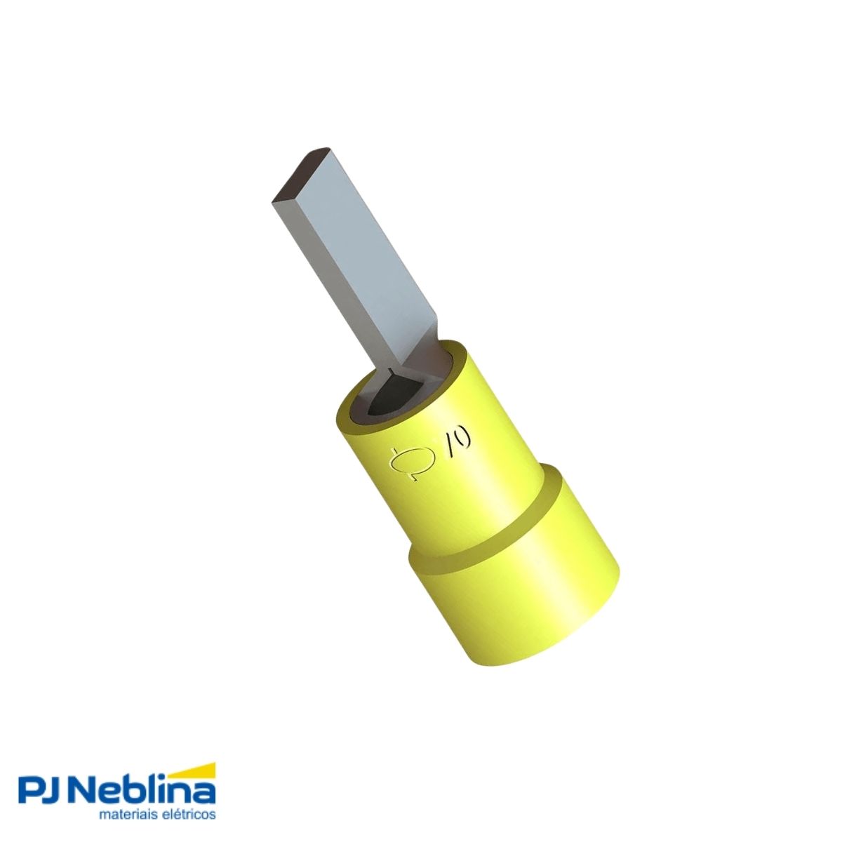 Terminal Pino Tubular 70Mm Pré-Isolado Amarelo - Intelli