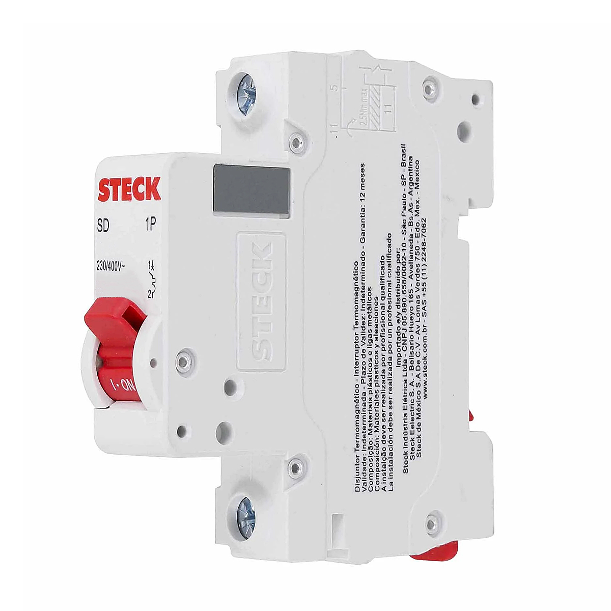 Disjuntor Mini Din Unipolar 16A Curva B 3Ka 230/400V SDD61B16 - Steck