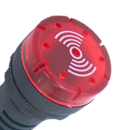 Sinaleiro Sonoro Cigarra Plástico Vermelho 220V Ip65 Max Botton 22mm Monobloco - Steck