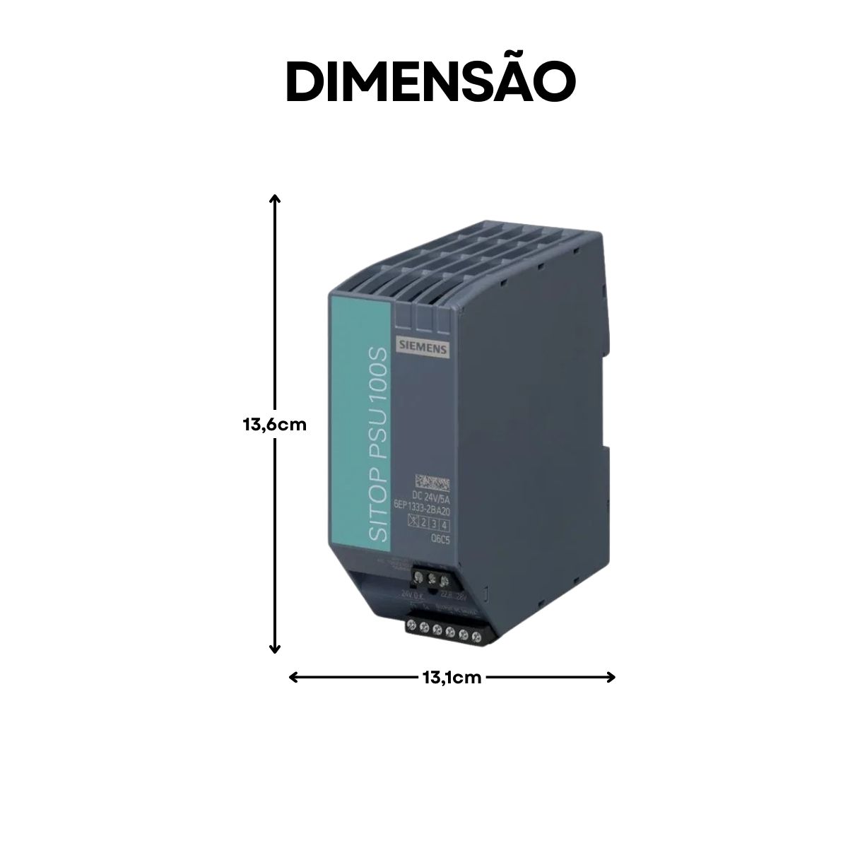 Fonte de Alimentação 24Vcc 5A 144W 120-230V Estabilizada - Siemens