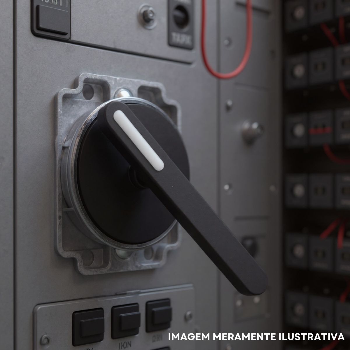 Frontal Comutador Knob Longo 2 Posição Fixa 60G 22,5Mm Metálico Preto - Steck