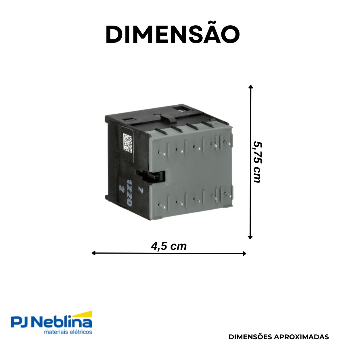 Contator Mini Potencia Tripolar 12A 220-240V 1Na 40-450Hz - Abb
