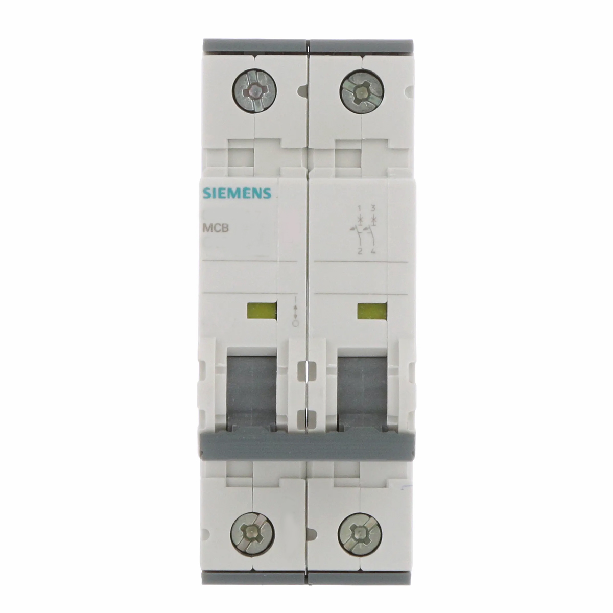 Disjuntor Mini Din Bipolar 25A Termomagnético Curva C 15Ka 230/400V 5SY62257 Siemens