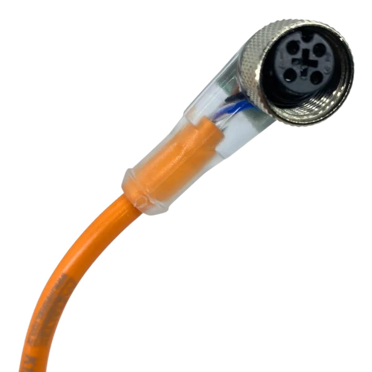 Conector Sensor C/Cabo Femea Angular 4 Polos 250V M12 4 Pinos Cabo 5M C/Led - Metaltex