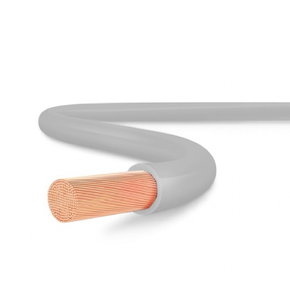 Cabo Flexível 750V PVC 6,00mm Branco 100 Metros - Cobrecom