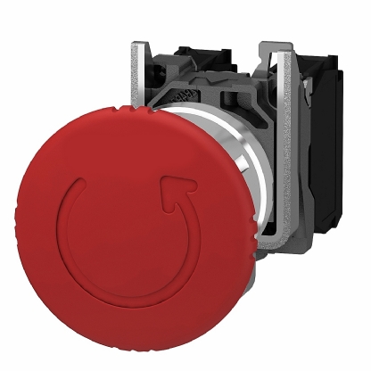 Botão Comando Emergência Cogumelo 40mm 22mm Zamak Vermelho 2Nf XB4BS8444 - Schneider Electric