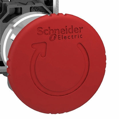 Botão Comando Emergência Cogumelo 40mm 22mm Zamak Vermelho 2Nf XB4BS8444 - Schneider Electric