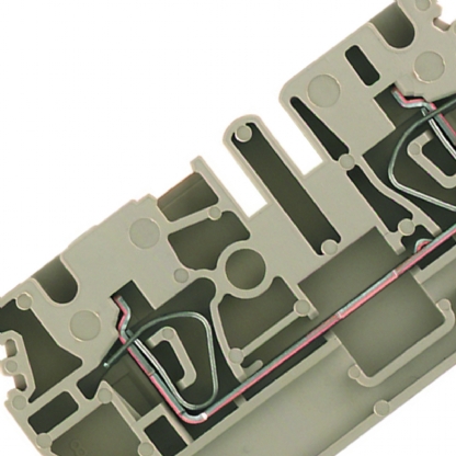 Conector Borne Passagem 2 Conexões 2,50mm 800V Bege ZDU 2.5 - Conexel