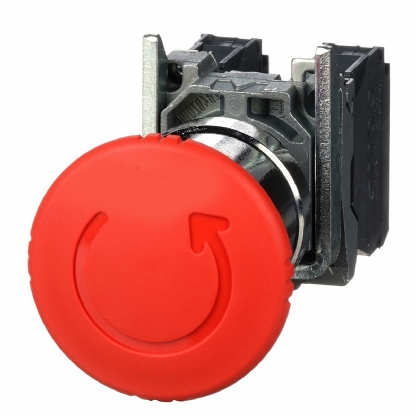 Botão Comutador Soco Brusco 40mm Girar Destravar 1Na+1Nf 22mm XB4BS8445 - Schneider Electric