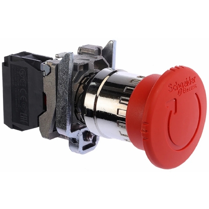 Botão Comutador Soco Brusco Girar Destravar 1Nf 22mm Vermelho XB4BS8442 - Schneider Electric