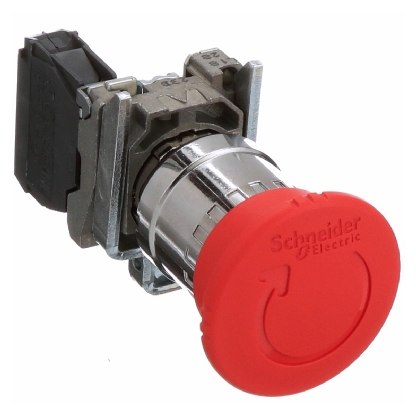 Botão Comutador Soco Brusco Girar Destravar 1Nf 22mm Vermelho XB4BS8442 - Schneider Electric