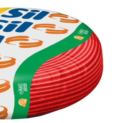 Cabo Flexível 750V PVC 4,00mm Vermelho 100 Metros - Sil