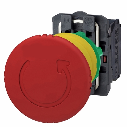 Botão Comutador Girar Destravar Soco Brusco 40mm 1Na+1Nf 22mm XB5AS8445 - Schneider Electric