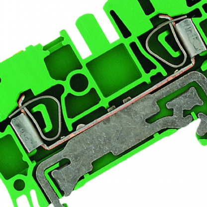 Conector Borne Passagem Terra 2 Conexões 2,50mm 800V Verde/Amarela ZPE 2.5 - Conexel