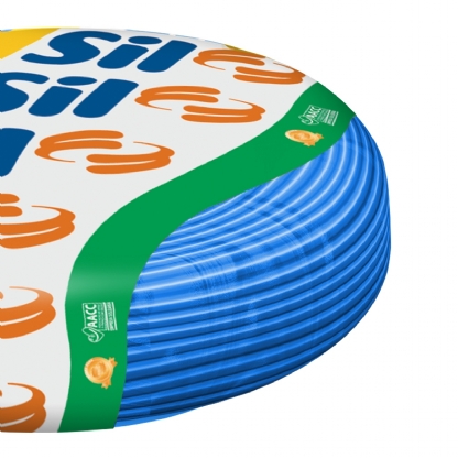 Cabo Flexível 750V PVC 6,00mm Azul 100 Metros - Sil