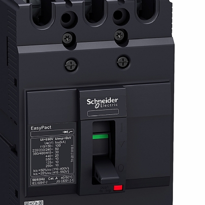 Disjuntor Caixa Moldada Tripolar 80A 18Ka 380/415V EZC100N3080 - Schneider Electric