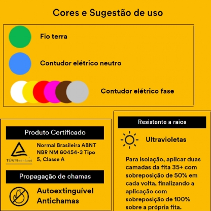 Fita Isolante Colorida 19mm 20 Metros Branco Scotch 35+ HB004482517 - 3M Do Brasil