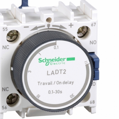 Bloco Contato Auxiliar Temporizador Contator On 0,1-30S Frontal 1Na+1Nf LADT2 - Schneider Electric