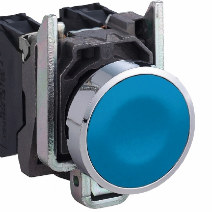 Botão Comutador Normal Impulso 1Na 22mm Azul XB4BA61 - Schneider Electric