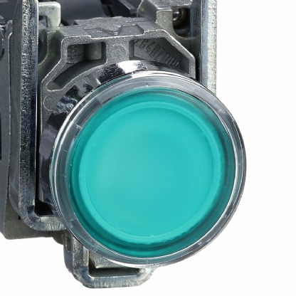 Botão Luminoso Impulso Normal 1Na+1Nf 24Vca/Vcc Com Led Verde XB4BW33B5 - Schneider Electric