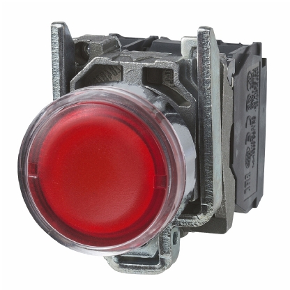 Botão Luminoso Impulso Normal 1Na+1Nf 24Vcc/Vca Com Led Vermelho XB4BW34B5 - Schneider Electric