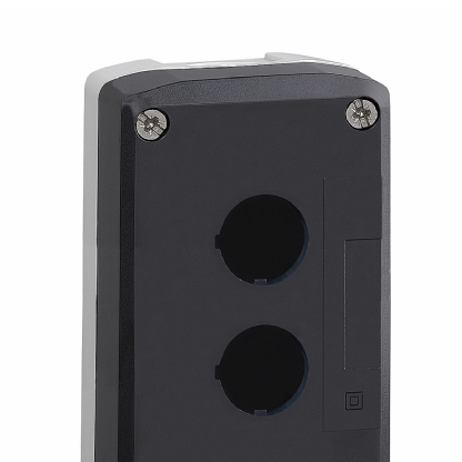 Botoeira Plástico Murais 2 Furos Vazia Ip69 Cinza XALD02 - Schneider Electric