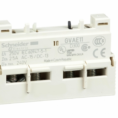 Bloco Contato Auxiliar Para Disjuntor Frontal 1Na+1Nf GVAE11 - Schneider Electric