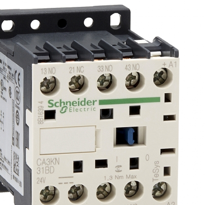 Contator Auxiliar 10A 24Vcc 3Na+1Nf CA3KN31BD - Schneider Electric