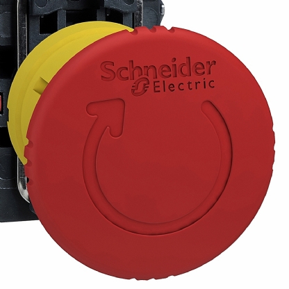 Botão Comutador Girar Destravar Soco Brusco 40mm 1Nf 22mm Vermelho XB5AS8442 - Schneider Electric
