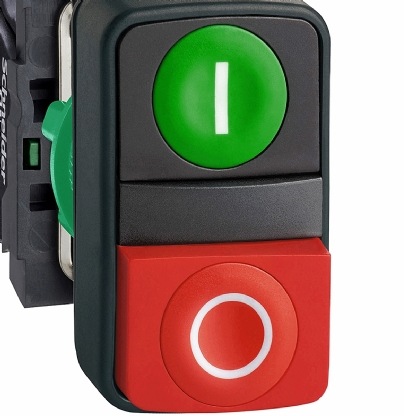 Botão Plástico DuploI-O 22mm Verde/Vermelho XB5AL73415 - Schneider Electric
