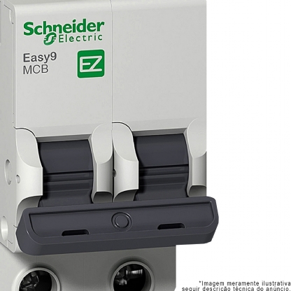 Disjuntor Mini Din Bipolar 63A Curva C 3Ka 230/400V EZ9F33263 - Schneider Electric
