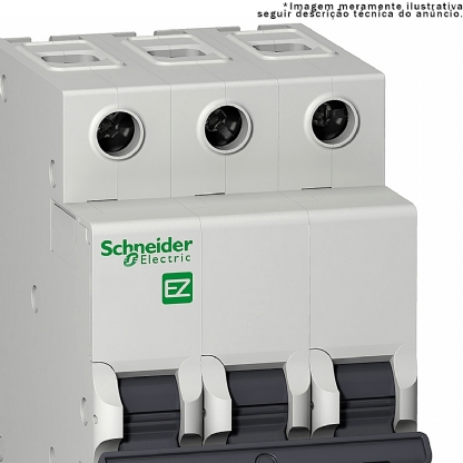 Disjuntor Mini Din Tripolar 50A Curva C 3Ka 230/400V EZ9F33350 - Schneider Electric