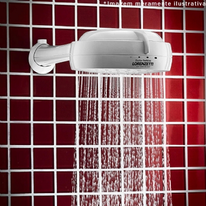 Chuveiro Ducha Elétrico Fashion 220V 6800W Branco 4 Temperaturas - Lorenzetti