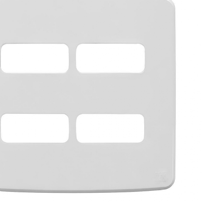 Placa Acabamento 4 Postos 4X4 Composé Branco - WEG
