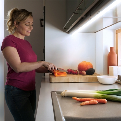 Luminária Linear Led Sobrepor Retangular Branco 8W Bivolt 6500K Luz Branca - Osram/Ledvance