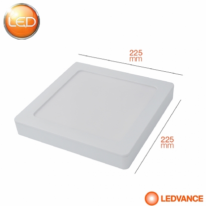 Luminária Plafon Slim Led Quadrado 24W Bivolt 3000K Luz Amarela - Ledvance