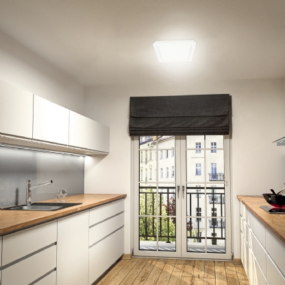 Luminária Plafon Slim Led Quadrado 15W Bivolt 3000K Luz Amarela - Ledvance