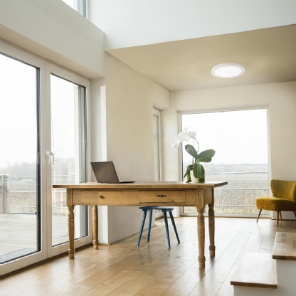 Luminária Slim Plafon Redondo 15W Bivolt 3000K Luz Amarela - Ledvance