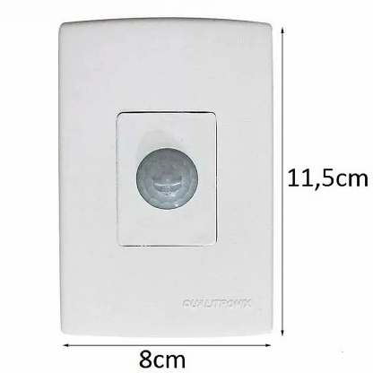 Sensor Presença Embutir Parede Bivolt Branco - Qualitronix