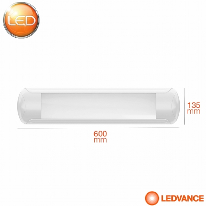 Luminária Linear Led Sobrepor Retangular Branco 16W Bivolt 5000K Luz Do Dia - Osram/Ledvance