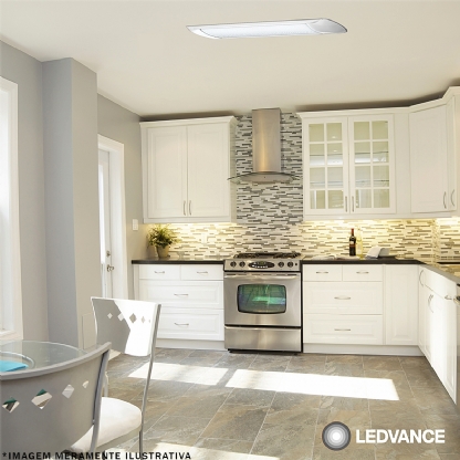 Luminária Linear Led Sobrepor Retangular Branco 16W Bivolt 5000K Luz Do Dia - Osram/Ledvance