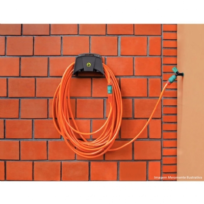 Suporte Mangueira Fixo Pvc Cinza 25 A 30 Metros - Tramontina